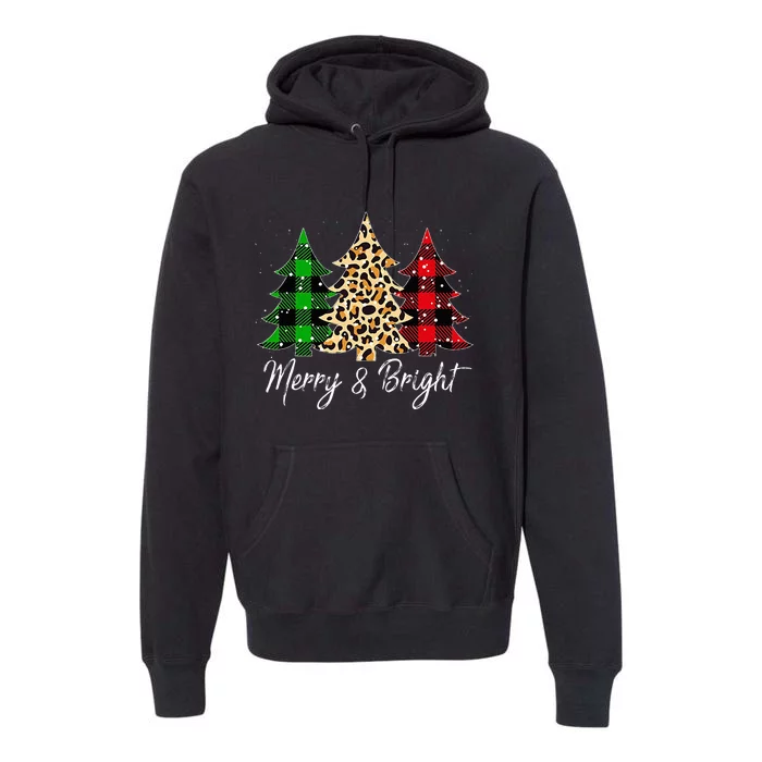 Merry and bright christmas family pajamas matching Premium Hoodie