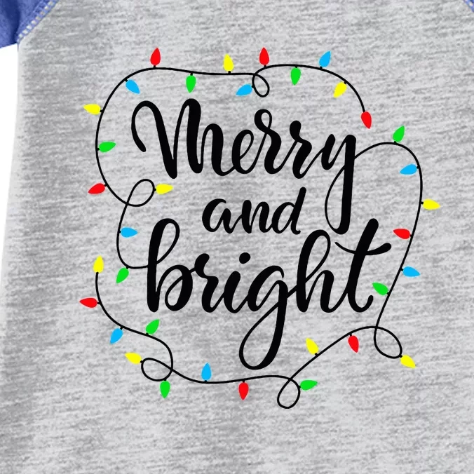 Merry and bright christmas family pajamas matching Infant Baby Jersey Bodysuit