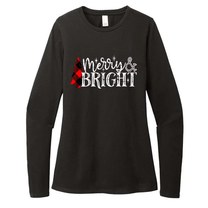 Merry And Bright Cute Christmas Gift Womens CVC Long Sleeve Shirt