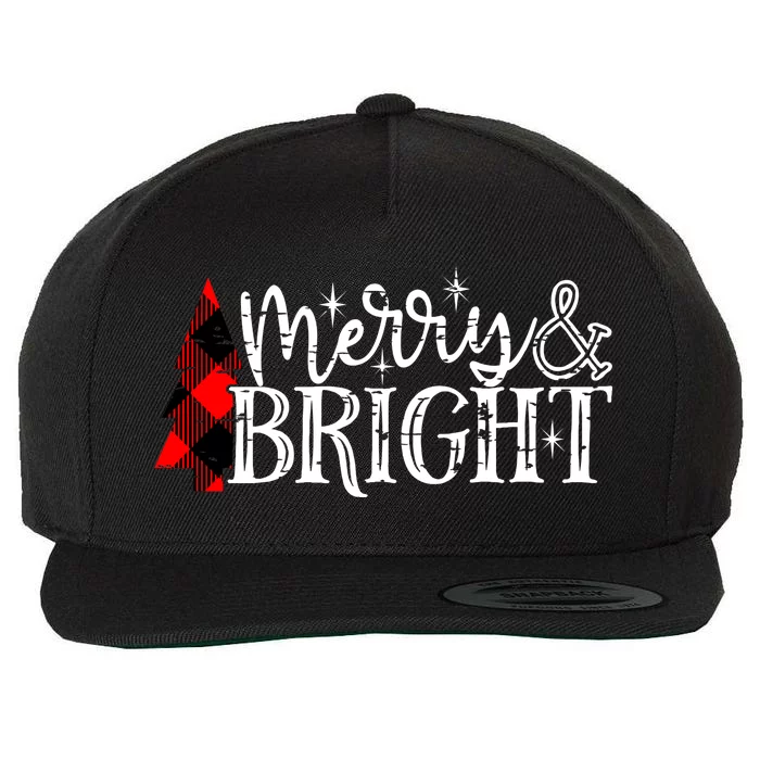 Merry And Bright Cute Christmas Gift Wool Snapback Cap