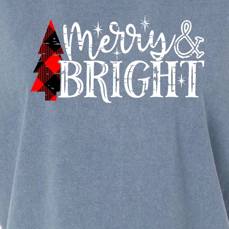 Merry And Bright Cute Christmas Gift Garment-Dyed Women's Muscle Tee