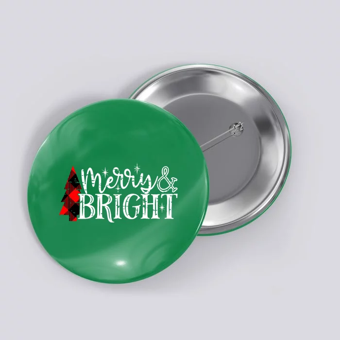 Merry And Bright Cute Christmas Gift Button