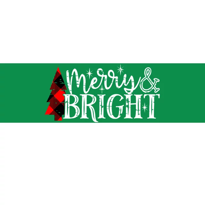 Merry And Bright Cute Christmas Gift Bumper Sticker