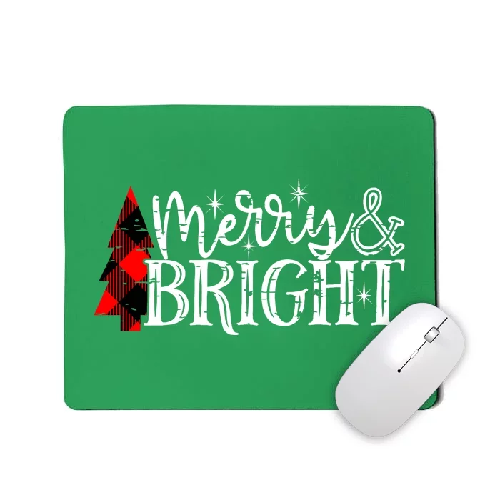 Merry And Bright Cute Christmas Gift Mousepad