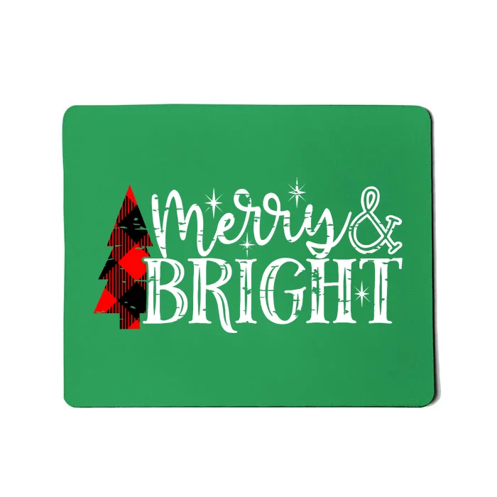 Merry And Bright Cute Christmas Gift Mousepad