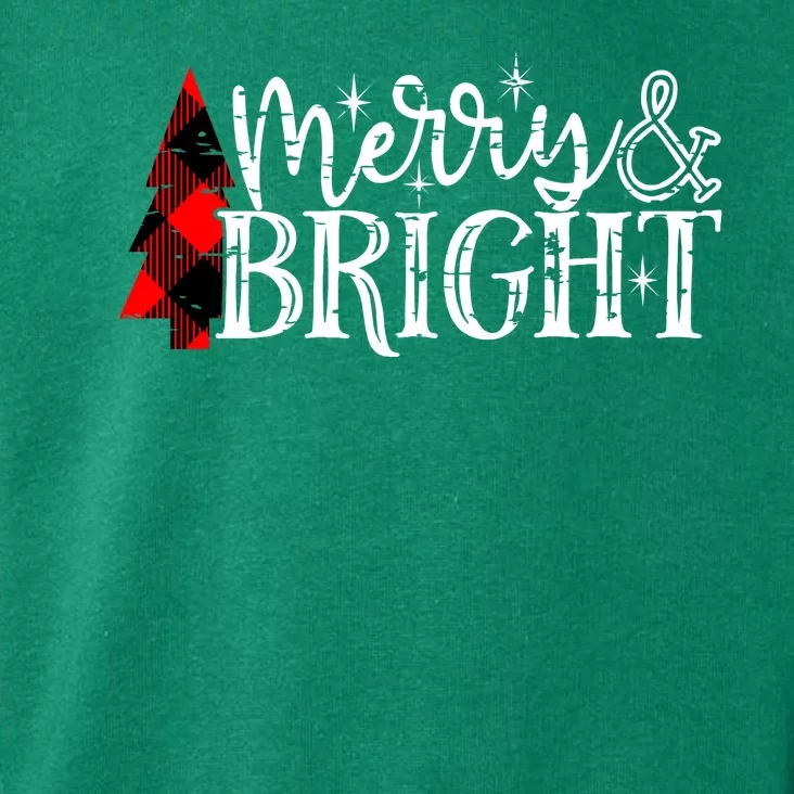 Merry And Bright Cute Christmas Gift Toddler Hoodie