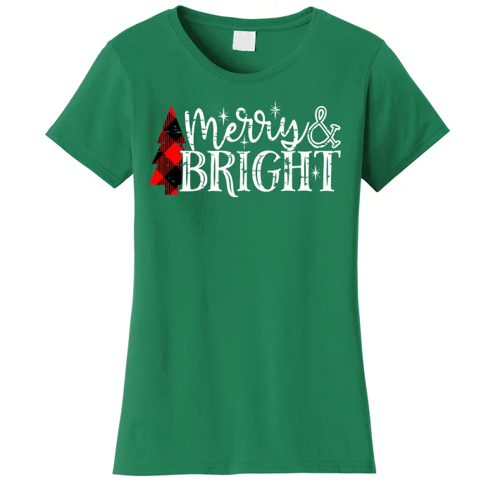 Merry And Bright Cute Christmas Gift Women's T-Shirt