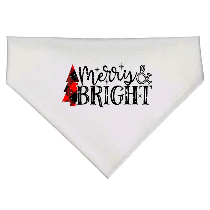 Merry And Bright Cute Christmas Gift USA-Made Doggie Bandana