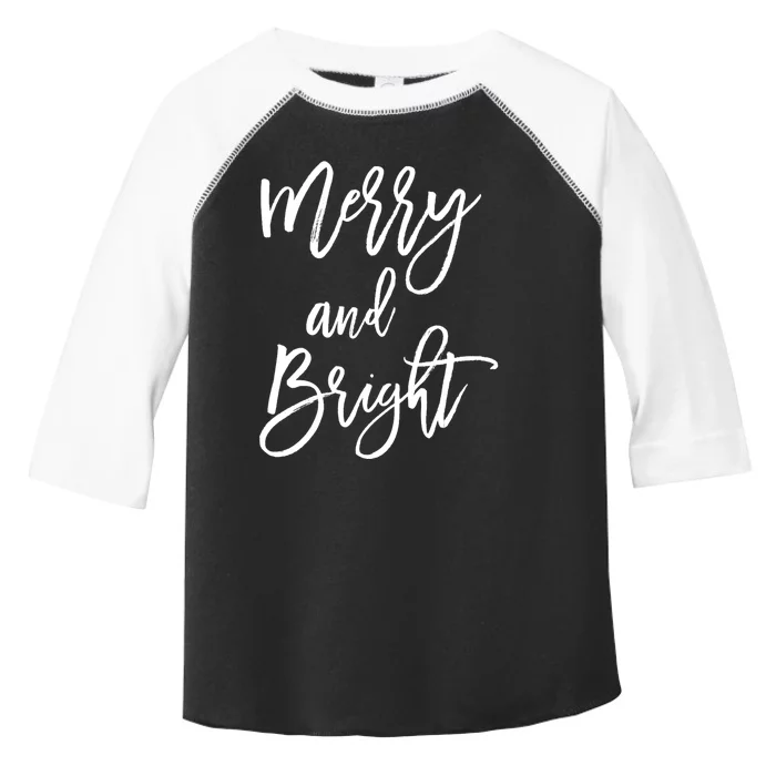 Merry And Bright Holiday Christmas Toddler Fine Jersey T-Shirt