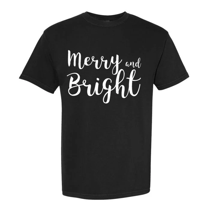 Merry And Bright . Christmas Spirit Garment-Dyed Heavyweight T-Shirt