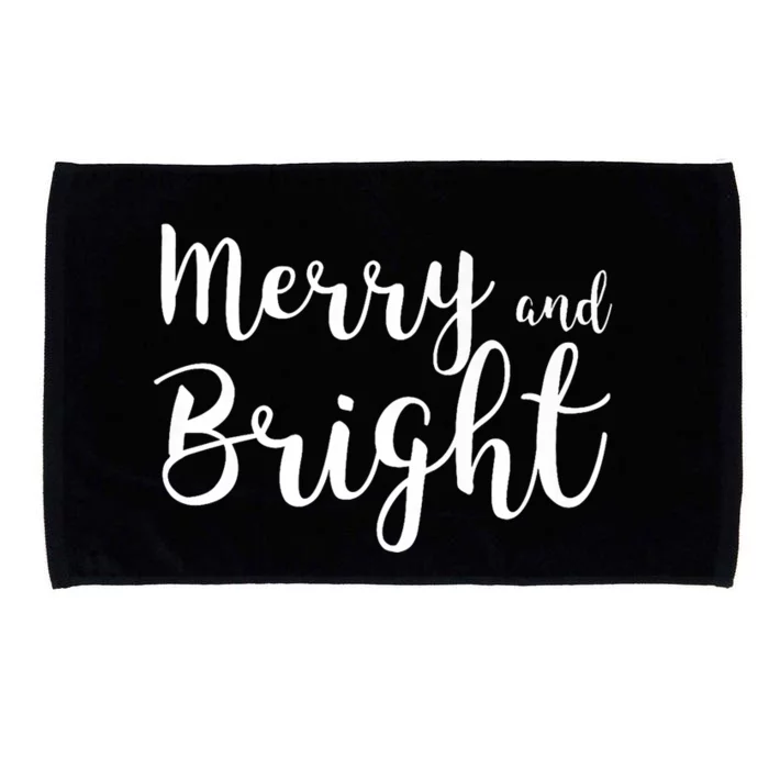 Merry And Bright . Christmas Spirit Microfiber Hand Towel