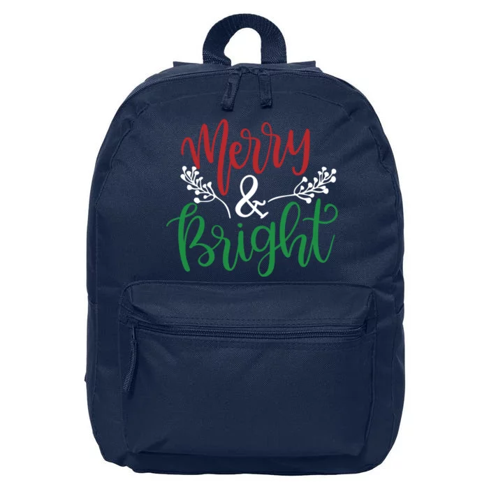 Merry And Bright Christmas Holiday Season 16 in Basic Backpack