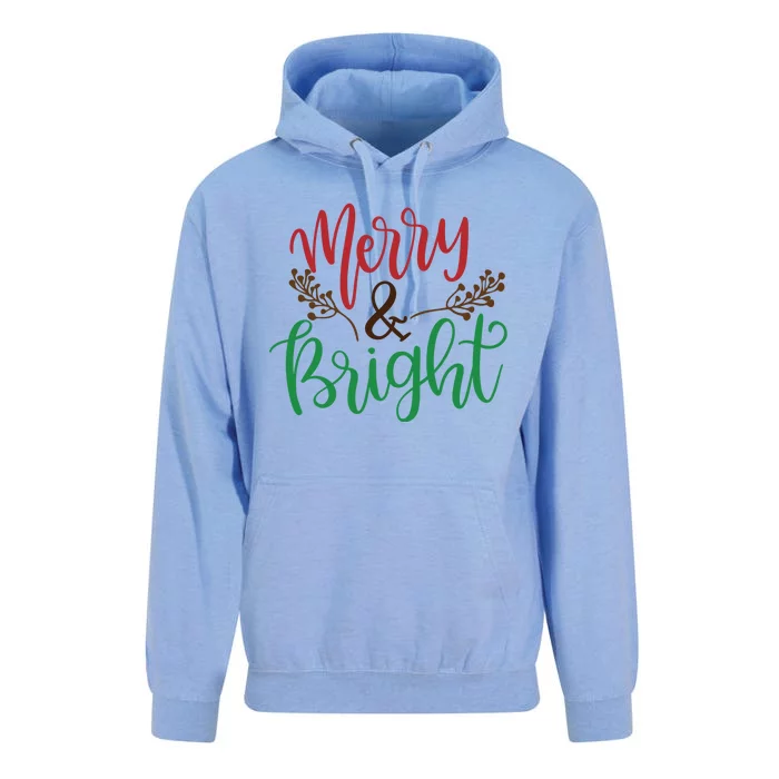 Merry And Bright Christmas Holiday Season Unisex Surf Hoodie