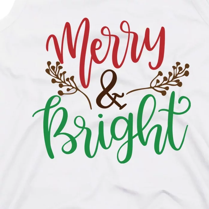 Merry And Bright Christmas Holiday Season Tank Top