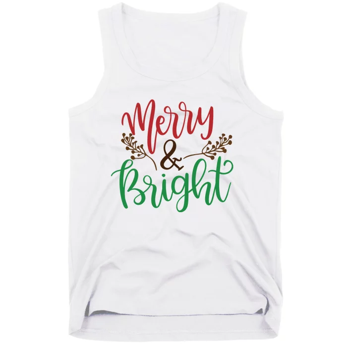 Merry And Bright Christmas Holiday Season Tank Top