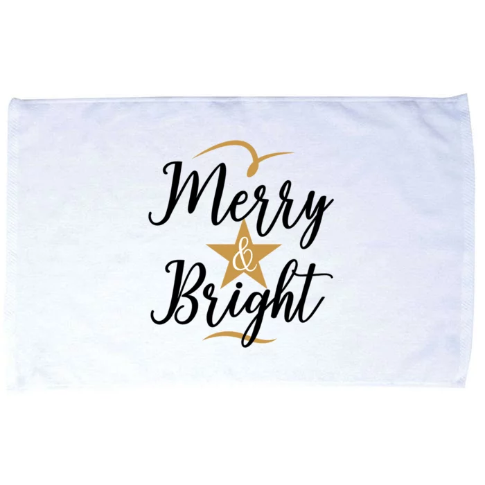 Merry And Bright Great Gift Microfiber Hand Towel