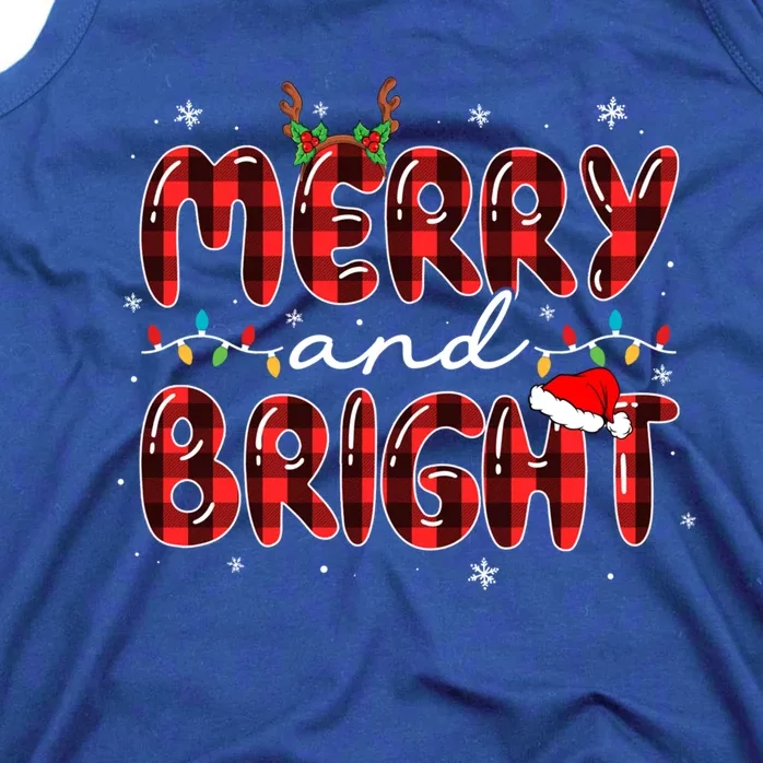 Merry And Bright Christmas Xmas Lights Family Pajama Holiday Meaningful Gift Tank Top