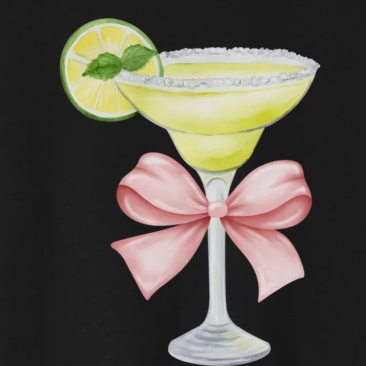 Margarita And Bow Coquette Cinco De Mayo Women's Crop Top Tee