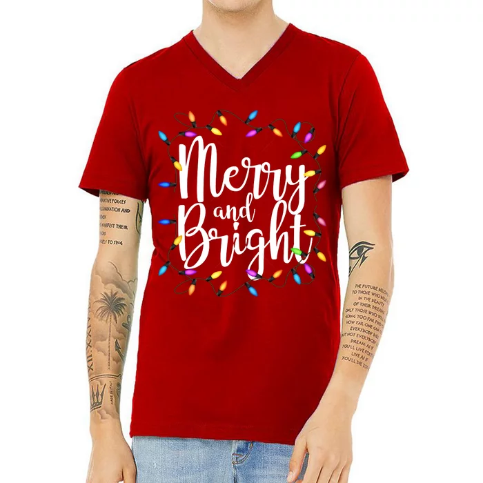 Merry And Bright V-Neck T-Shirt