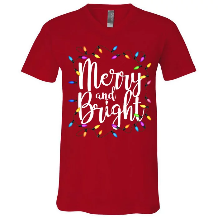 Merry And Bright V-Neck T-Shirt