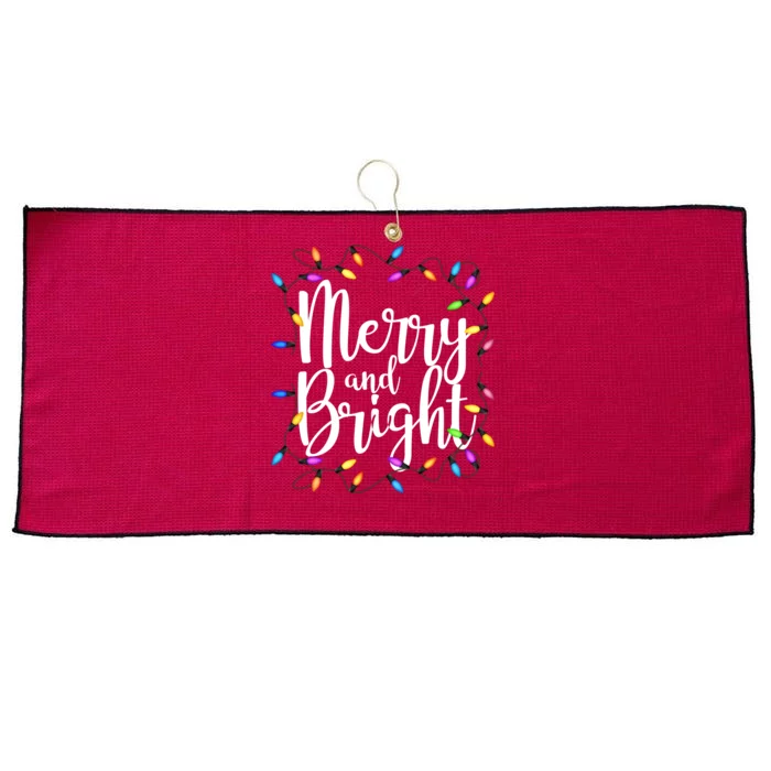 Merry And Bright Large Microfiber Waffle Golf Towel