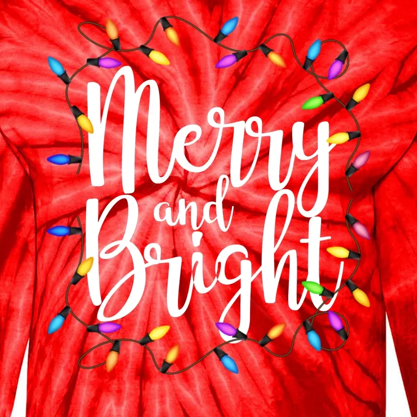 Merry And Bright Tie-Dye Long Sleeve Shirt