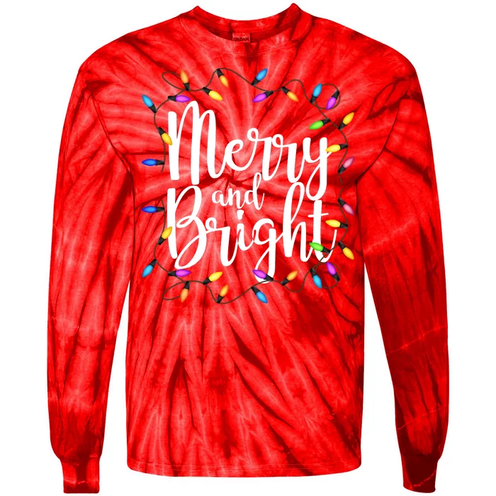 Merry And Bright Tie-Dye Long Sleeve Shirt