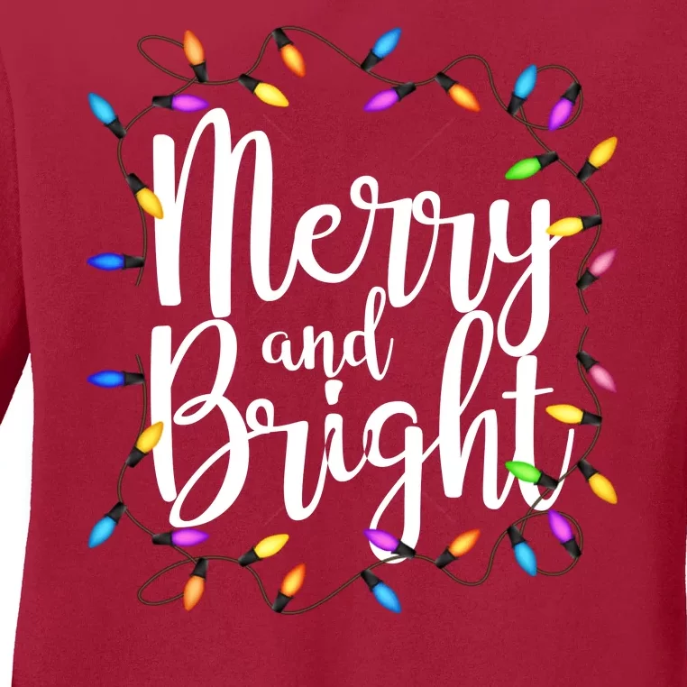 Merry And Bright Ladies Long Sleeve Shirt