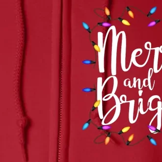 Merry And Bright Full Zip Hoodie