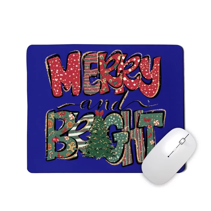 Merry And Bright Snowflakes Family Christmas Xmas Wear Gift Mousepad