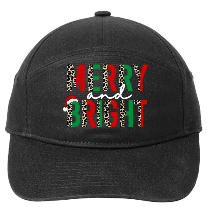 Merry And Bright Christmas Merry And Bright 7-Panel Snapback Hat