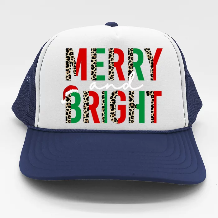 Merry And Bright Christmas Merry And Bright Trucker Hat