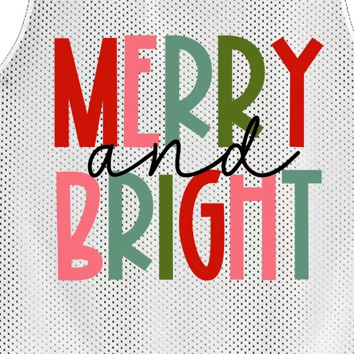 Merry And Bright Christmas Women Girls Kids Toddlers Cute Mesh Reversible Basketball Jersey Tank