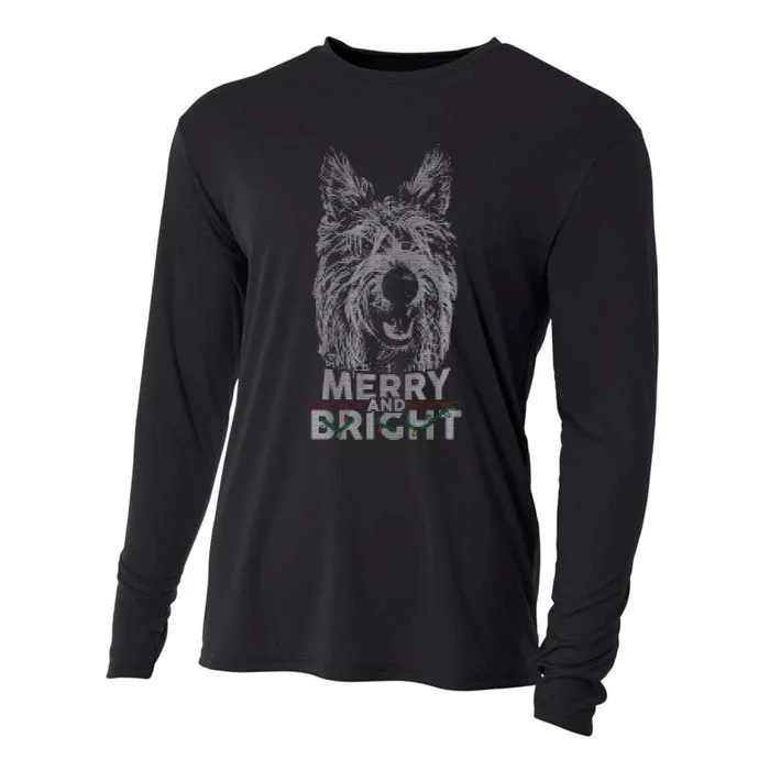 Merry And Bright Berger Picard Christmas Cooling Performance Long Sleeve Crew