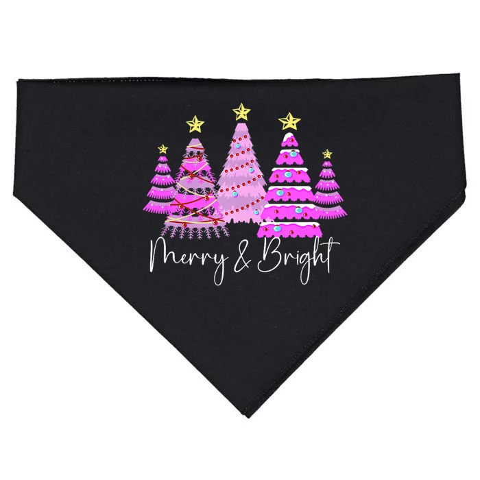 Merry And Bright Funny Christmas Tree Christmas Costume Cute Tank Top USA-Made Doggie Bandana