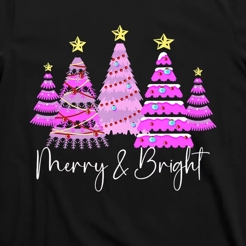 Merry And Bright Funny Christmas Tree Christmas Costume Cute Tank Top T-Shirt