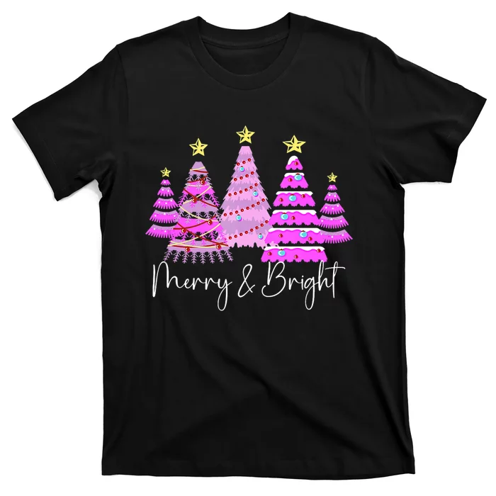 Merry And Bright Funny Christmas Tree Christmas Costume Cute Tank Top T-Shirt