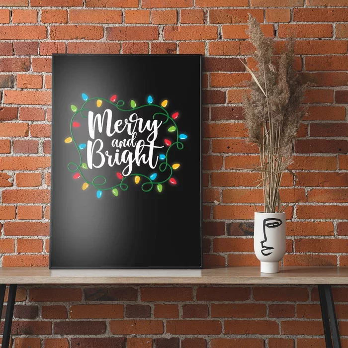 Merry And Bright Funny Family Matching Christmas Outfit Poster