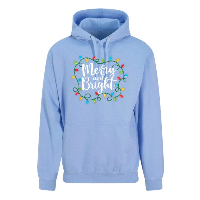 Merry And Bright Funny Family Matching Christmas Outfit Unisex Surf Hoodie