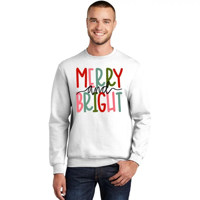 Merry and Bright Christmas Cute Sweatshirt