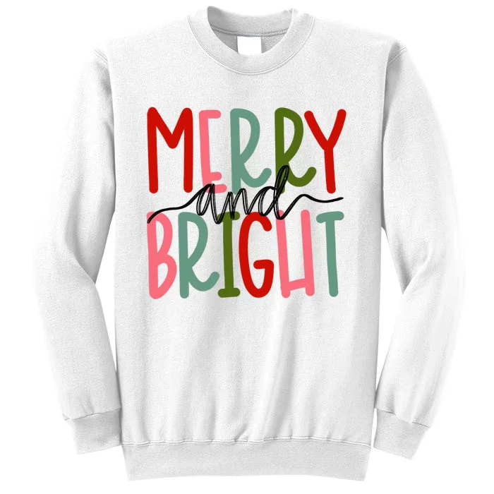 Merry and Bright Christmas Cute Sweatshirt