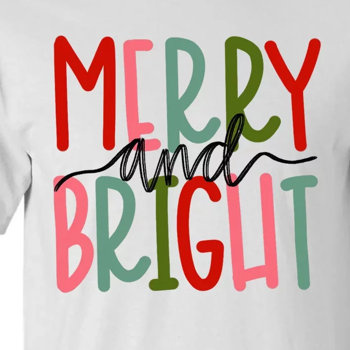 Merry and Bright Christmas Cute Tall T-Shirt