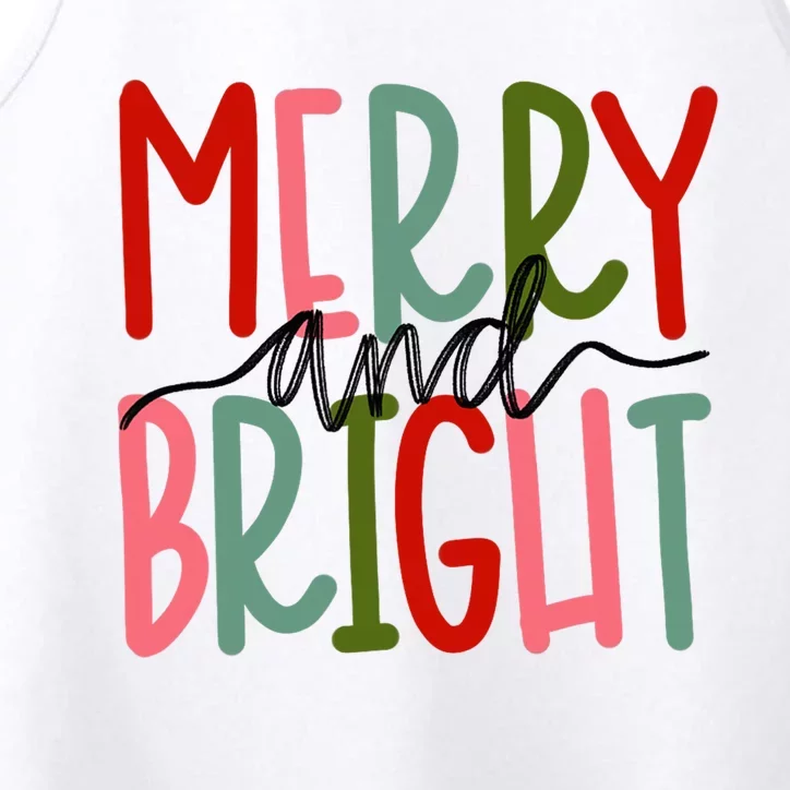 Merry and Bright Christmas Cute Performance Tank