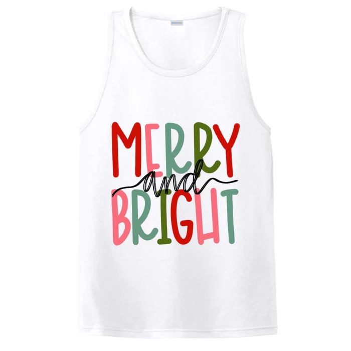 Merry and Bright Christmas Cute Performance Tank