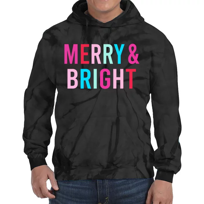 Merry And Bright Matching Mother Daughter Christmas Outfits Tie Dye Hoodie