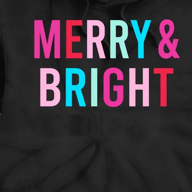 Merry And Bright Matching Mother Daughter Christmas Outfits Tie Dye Hoodie