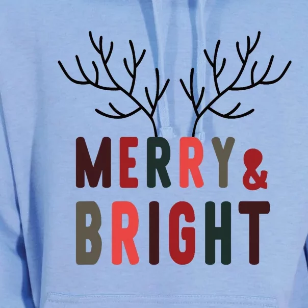 Merry And Bright Merry Christmas Graphic Holiday Christmas Unisex Surf Hoodie