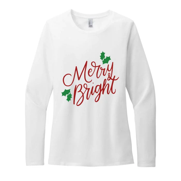 Merry And Bright Merry Christmas Holiday Cute Funny Gifts Womens CVC Long Sleeve Shirt