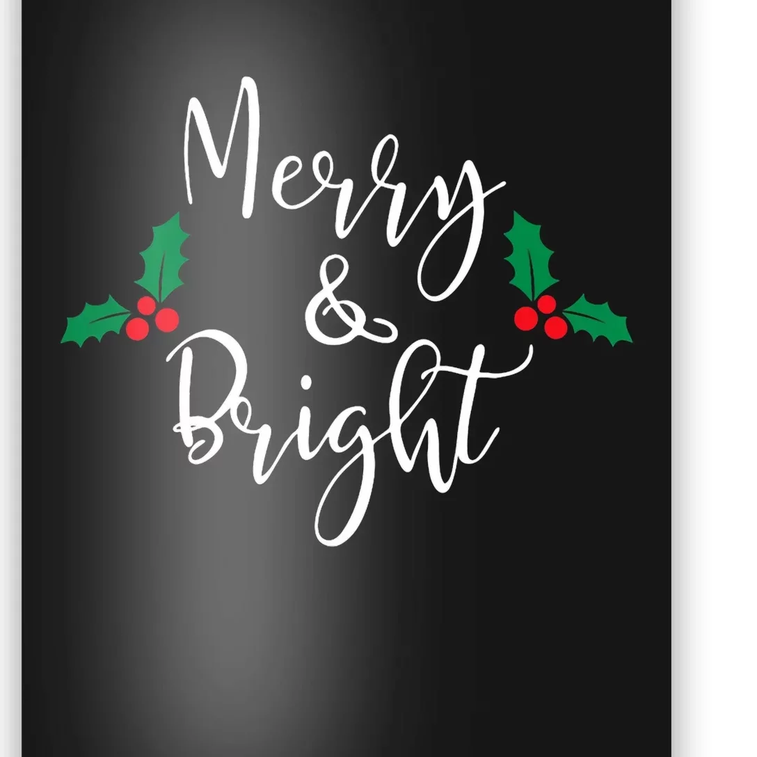 Merry And Bright Christmas Vneck Poster