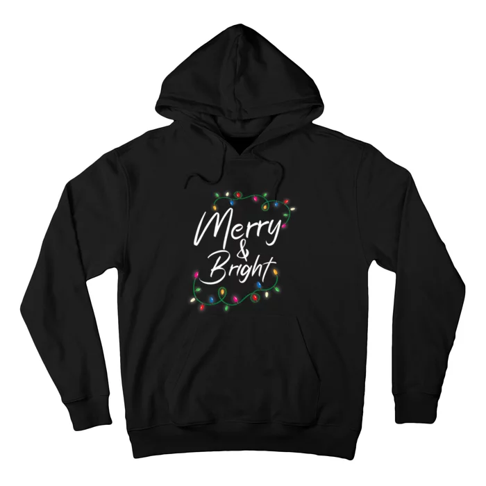 Merry And Bright Christmas Lights Xmas Holiday Family Match Hoodie